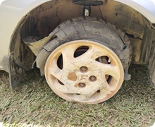 NQKC 2023 RD4 Mossman tyre shredded